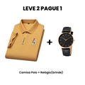 Leve 2 Pague 1 - Camisa Polo Masculina Portuga + Relógio(brinde)
