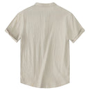Camisa de Linho Masculina Manga Curta